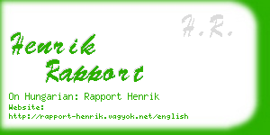 henrik rapport business card